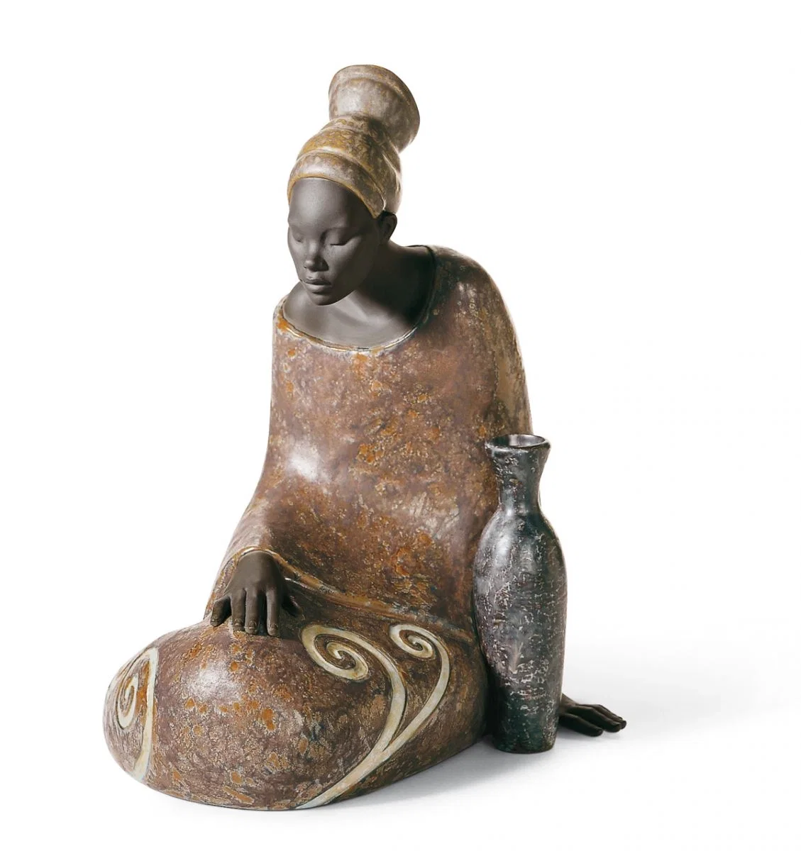 AFRICAN WOMAN by Lladro Pulse Of Africa — Porcelain Figurine