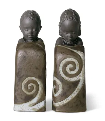Lladro Pulse Of Africa - SALT & PEPPER SHAKERS PULSE OF AFRICA
