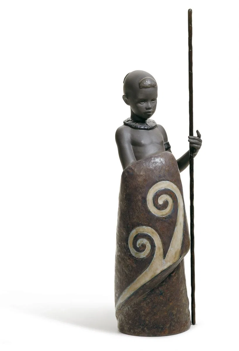 AFRICAN BOY by Lladro Pulse Of Africa — Porcelain Figurine