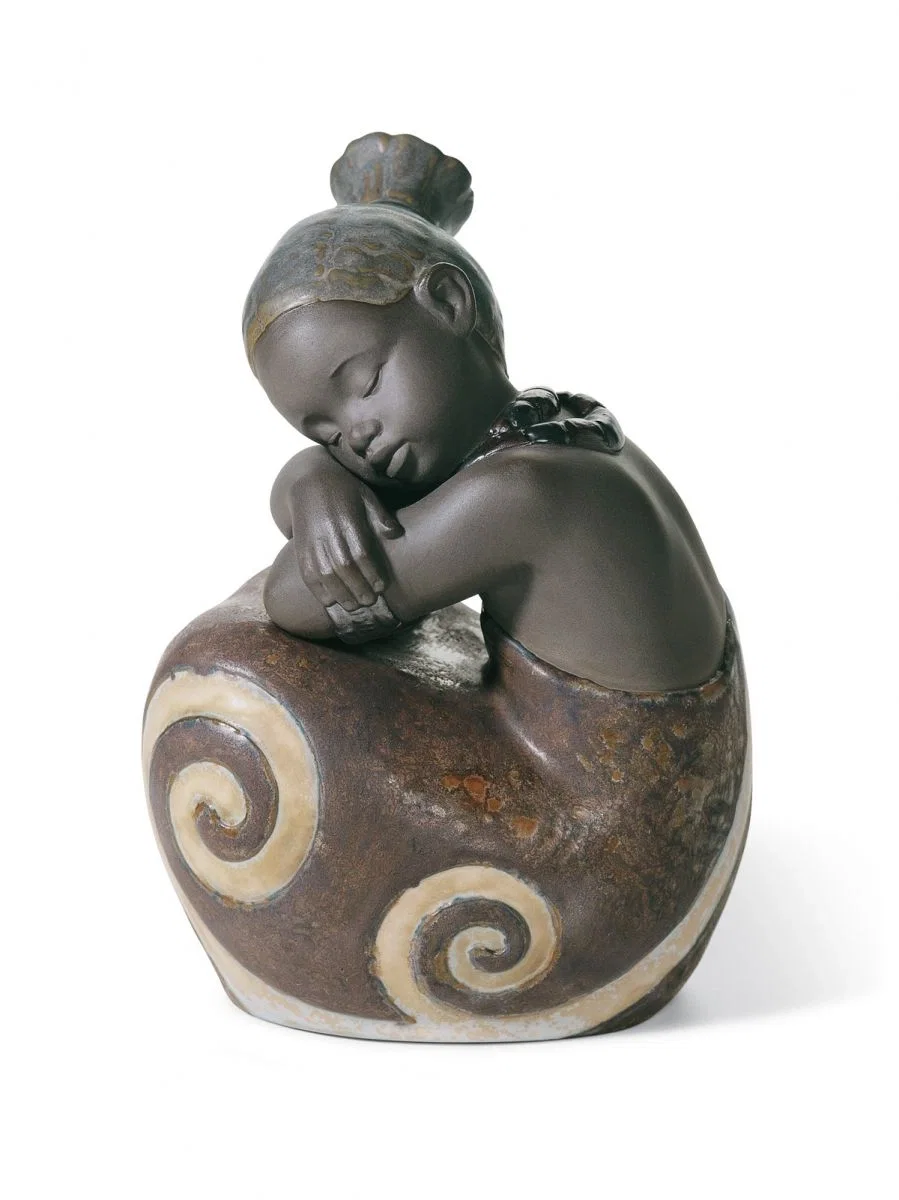 AFRICAN GIRL by Lladro Pulse Of Africa — Porcelain Figurine