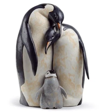 PENGUIN FAMILY by Lladro — Porcelain Figurine