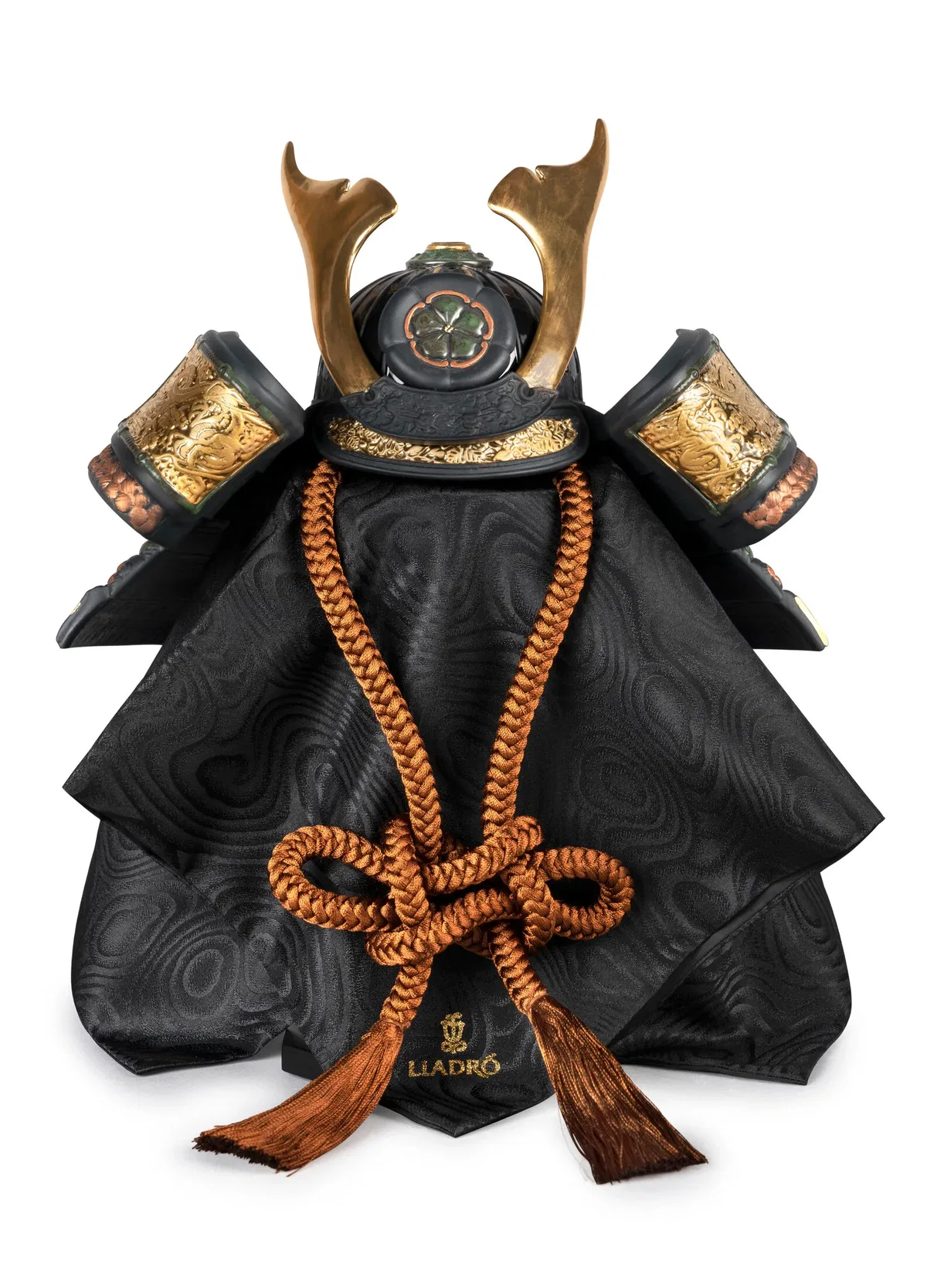 Orange Samurai Helmet Figurine by Lladro — Porcelain Figurine