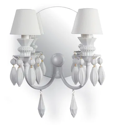 Lladro Lighting - Belle de Nuit 2 Lights Wall Sconce White