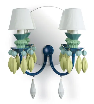 Lladro Lighting - Belle de Nuit 2 Lights Wall Sconce Green