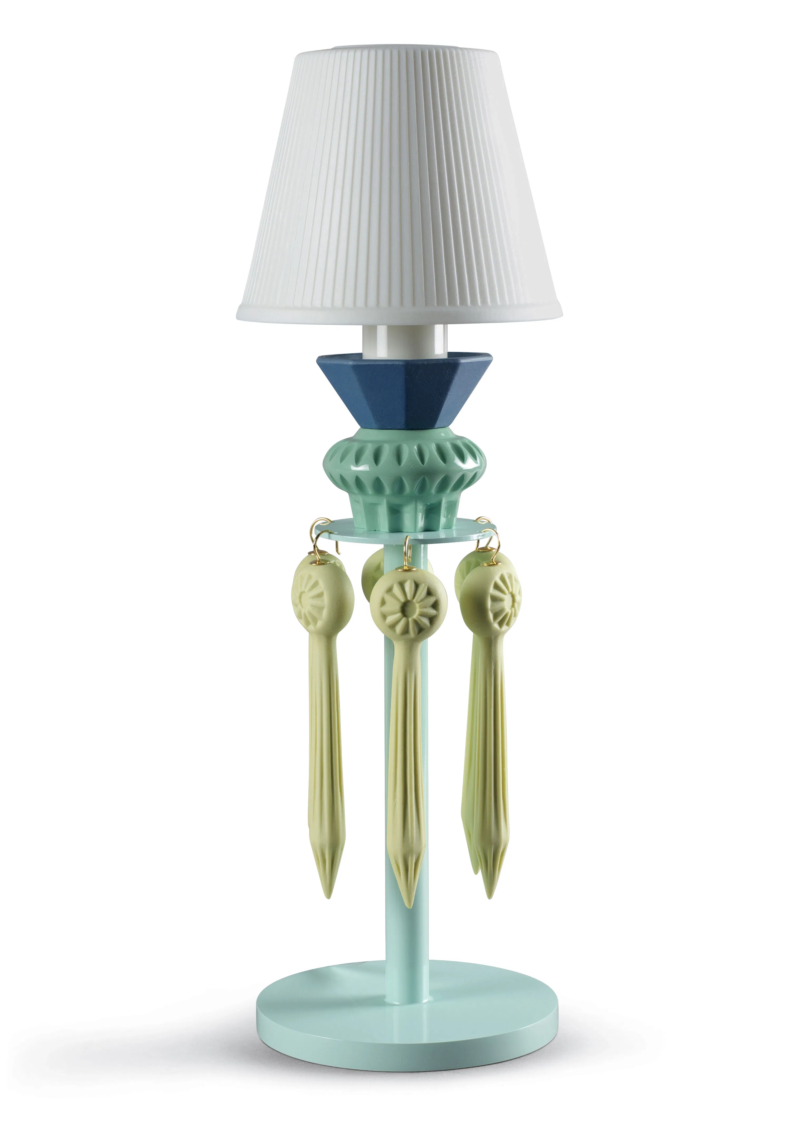 Belle de Nuit Lithophane Lamps with Tears Green by Lladro Lighting — Lighting
