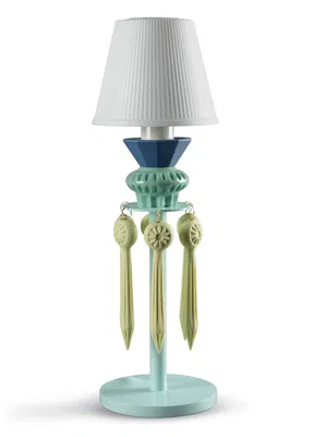 Lladro Lighting - Belle de Nuit Lithophane Lamps with Tears Green
