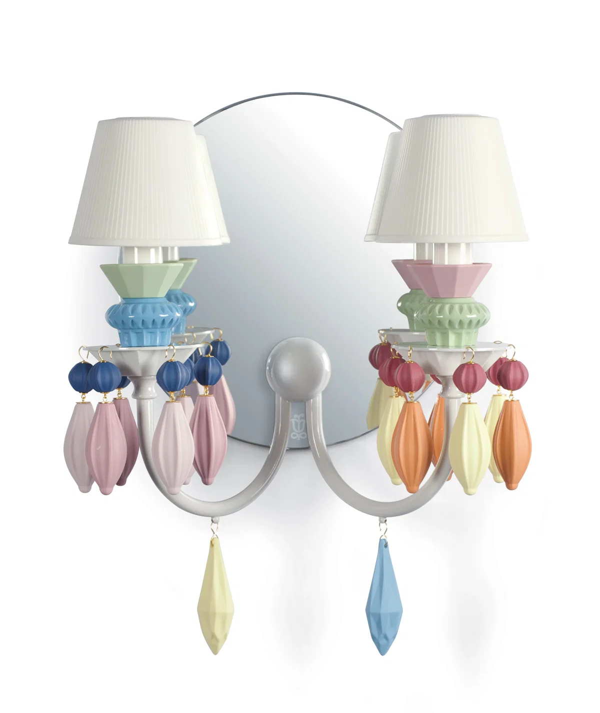 Belle de Nuit 2 Lights Wall Sconce Multicolor by Lladro Lighting — Lighting