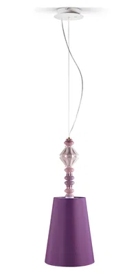 Lladro Lighting - Belle de Nuit Ceiling Lamp I Pink