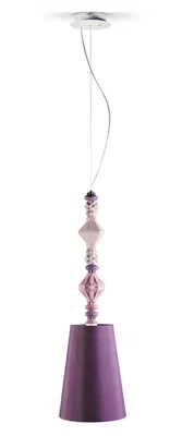 Lladro Lighting - Belle de Nuit Ceiling Lamp II Pink
