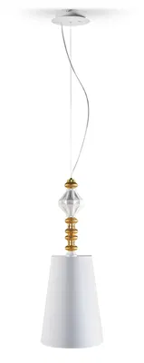 Lladro Lighting - Belle de Nuit Ceiling Lamp I Golden Luster