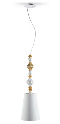 Lladro Lighting - Belle de Nuit Ceiling Lamp II Golden Luster