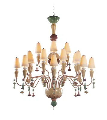 Lladro Lighting - Ivy and Seed 20 Lights Chandelier Medium Model Spices