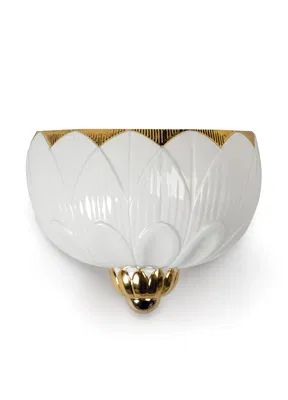 Lladro Lighting - Ivy & Seed Wall Sconce White and Gold