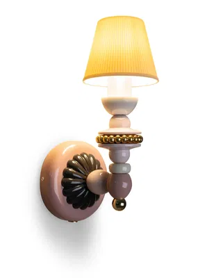 Lladro Lighting - Firefly Wall Sconce Pink and gold