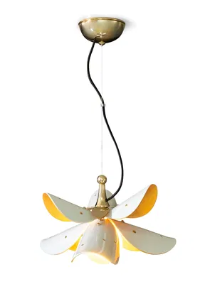 Lladro Lighting - Blossom Hanging Lamp White-Gold