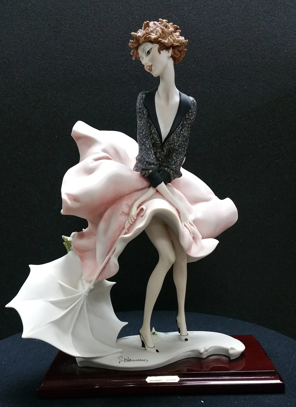 The Umbrella - Autumn by Giuseppe Armani — Sculpture
