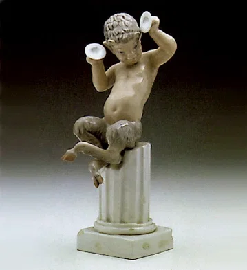 Pan With Cymbals 1969-75 by Lladro — Porcelain Figurine