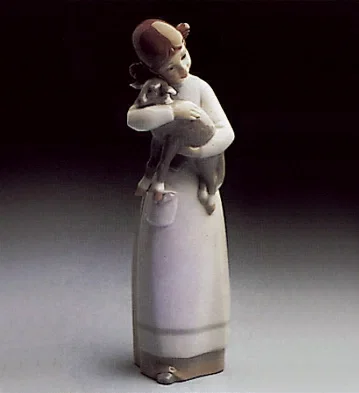 Girl with Lamb 1969-93 by Lladro — Porcelain Figurine