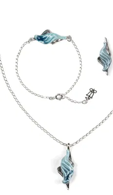 Lladro Jewelry - Aquarium Pendant, Bracelet & Earrings Set