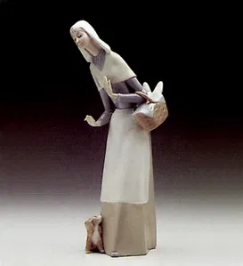 Lladro - Shepherdess With Dog 1969-89