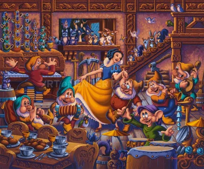Snow White Dancing with the Dwarfs by Eric Dowdle