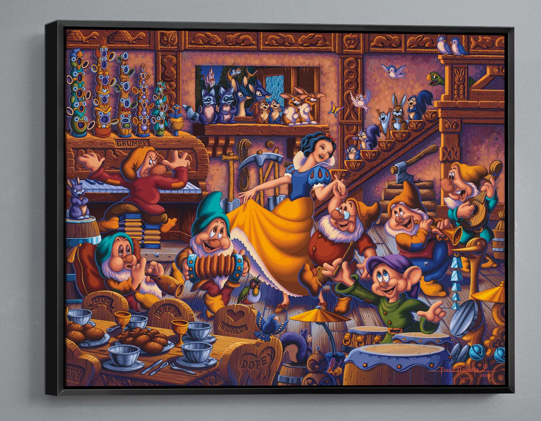 Snow White Dancing with the Dwarfs by Eric Dowdle — Gallery Wrapped Giclee On Canvas