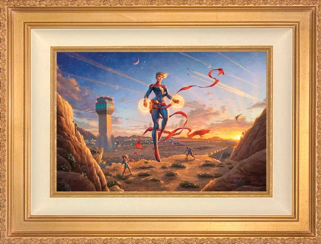 Captain Marvel - Dawn of A New Day Wall Art by Thomas Kinkade Studios by Thomas Kinkade Studios