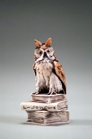 BOOK OWL by Giuseppe Armani — Sculpture