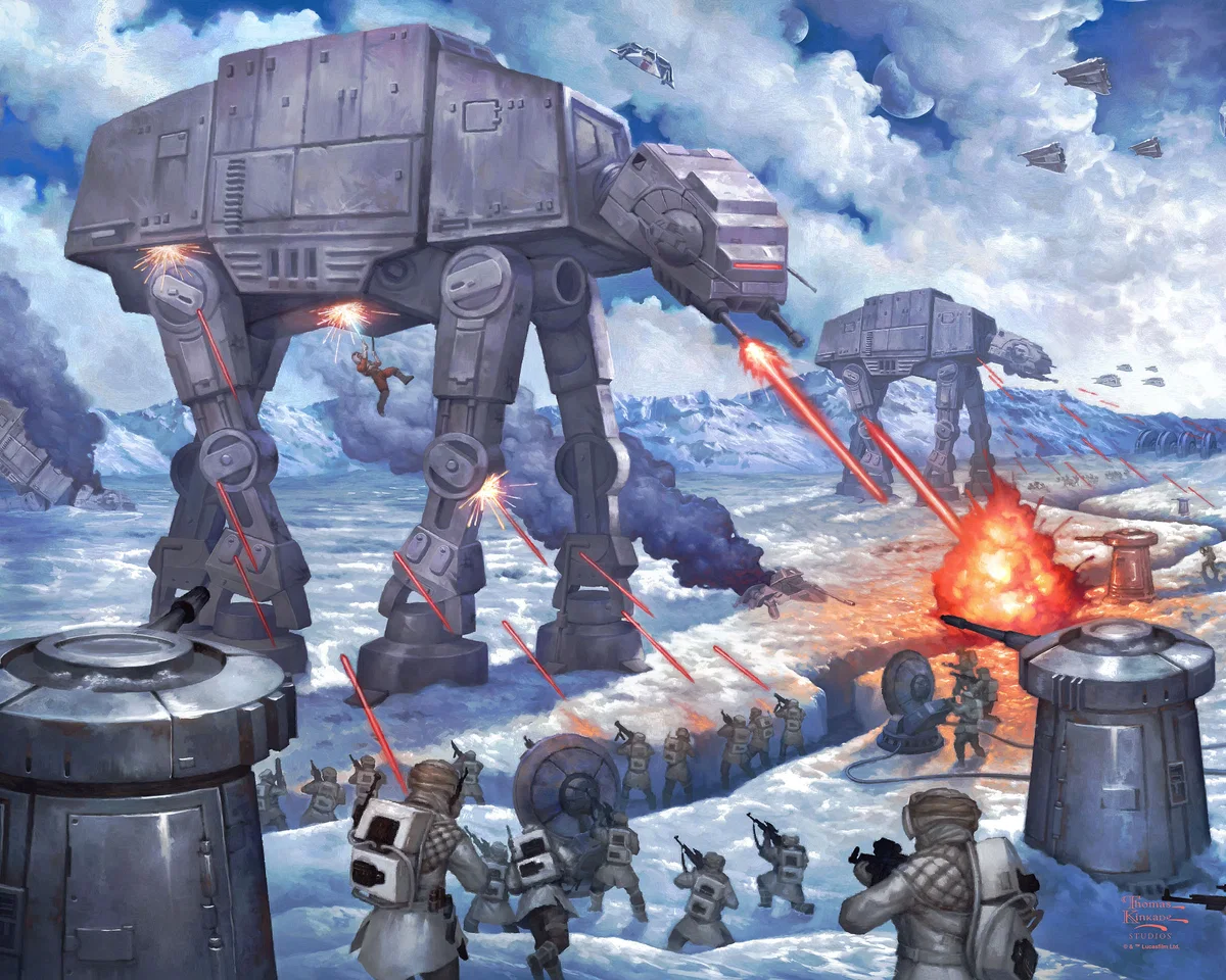 The Battle of Hoth™ Wall Art by Thomas Kinkade Studios Gallery Wrap by Thomas Kinkade Studios — Giclee On Canvas
