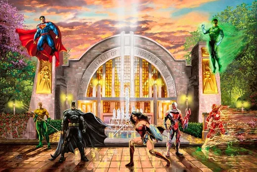 Hall of Justice by Thomas Kinkade DC Comics