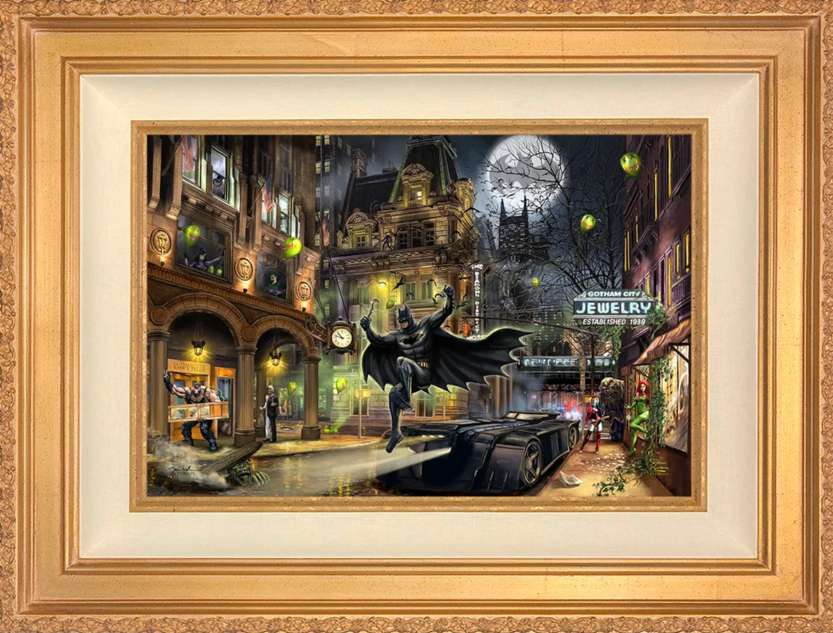 Batman™ Gotham City™ Wall Art by Thomas Kinkade Studios by Thomas Kinkade Studios — Giclee On Canvas