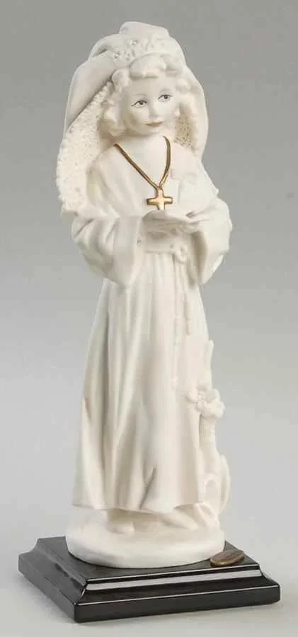 First Communion - Girl by Giuseppe Armani — Sculpture