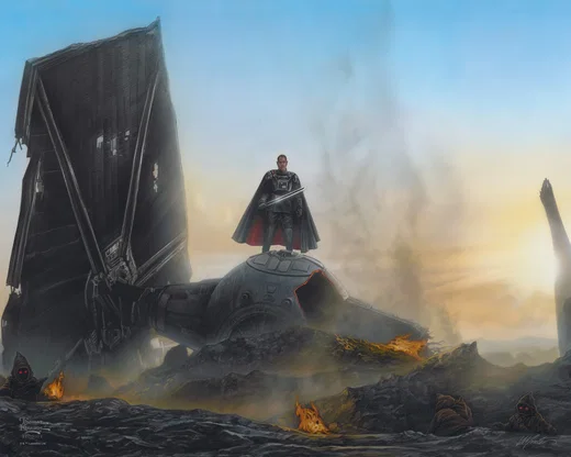 The Mandalorian ™ - Undeterred Wall Art by Thomas Kinkade Studios Gallery Wrap by Thomas Kinkade Studios