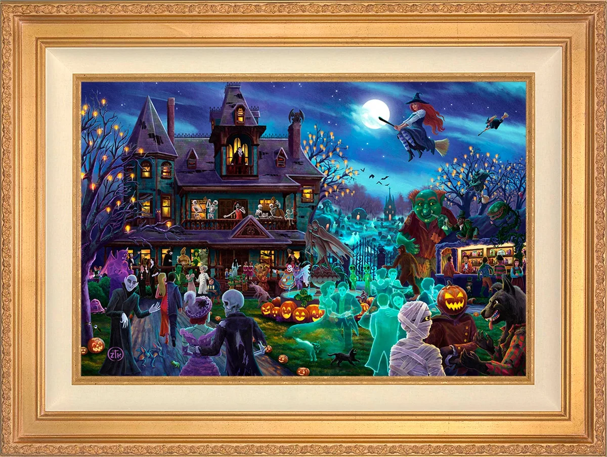 A Ghoulish Gathering Wall Art by Zac Kinkade by Zac Kinkade — Giclee On Canvas