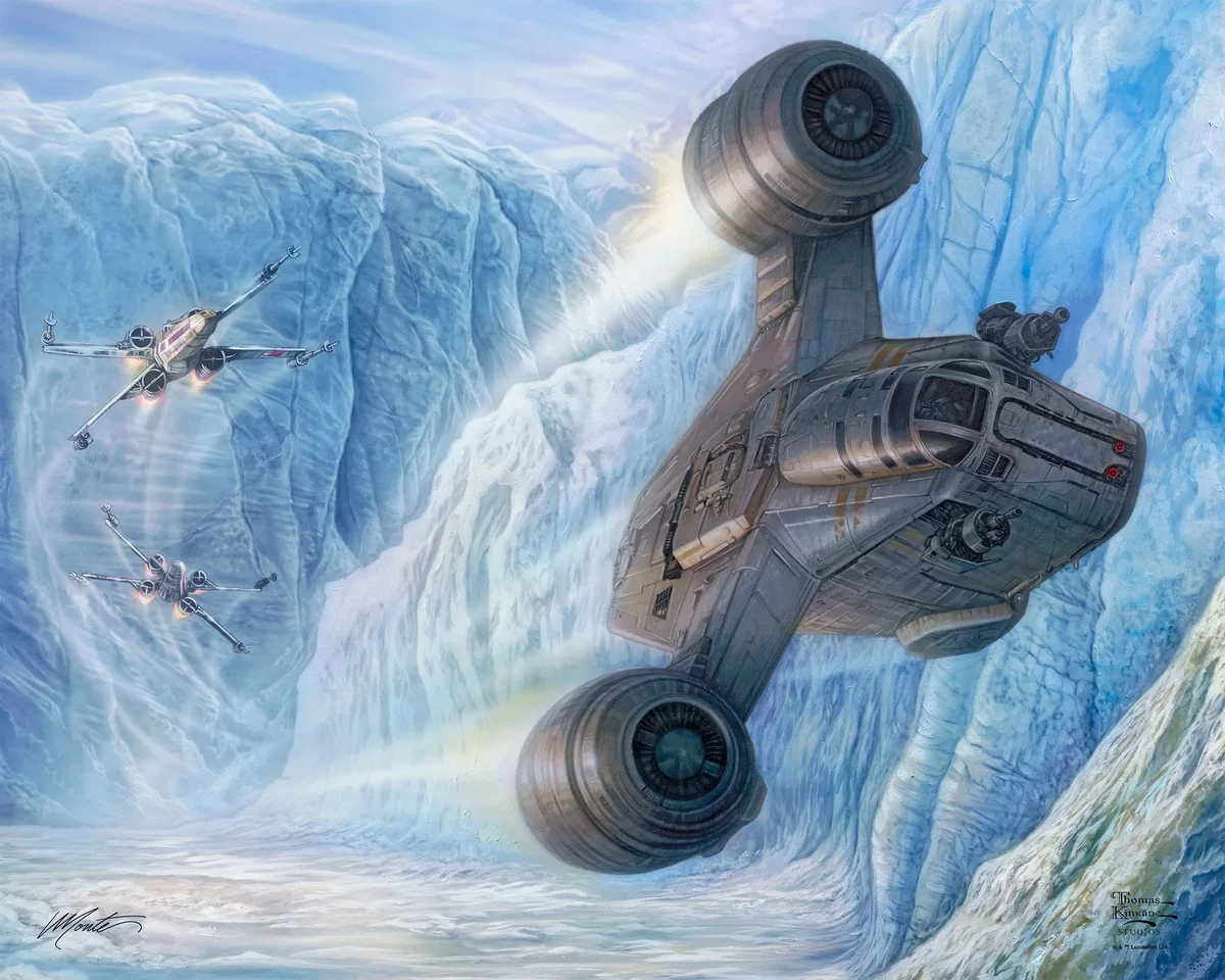 The Mandalorian™ - Cold Pursuit Wall Art by Thomas Kinkade Studios Gallery Wrap by Thomas Kinkade Studios — Giclee On Canvas