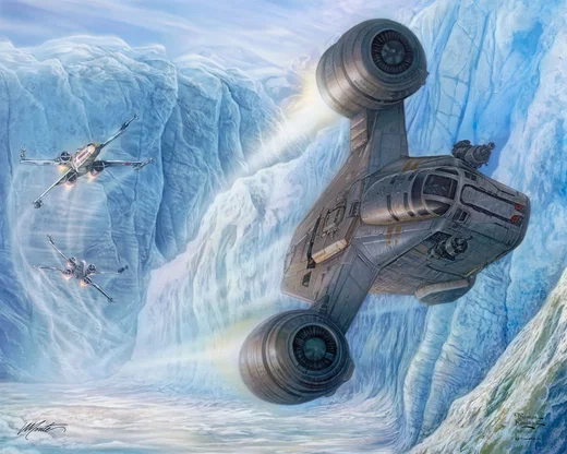 The Mandalorian™ - Cold Pursuit Wall Art by Thomas Kinkade Studios Gallery Wrap by Thomas Kinkade Studios