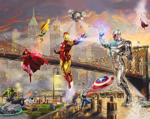 Iron Man Wall Art by Thomas Kinkade Studios Gallery Wrap by Thomas Kinkade Studios