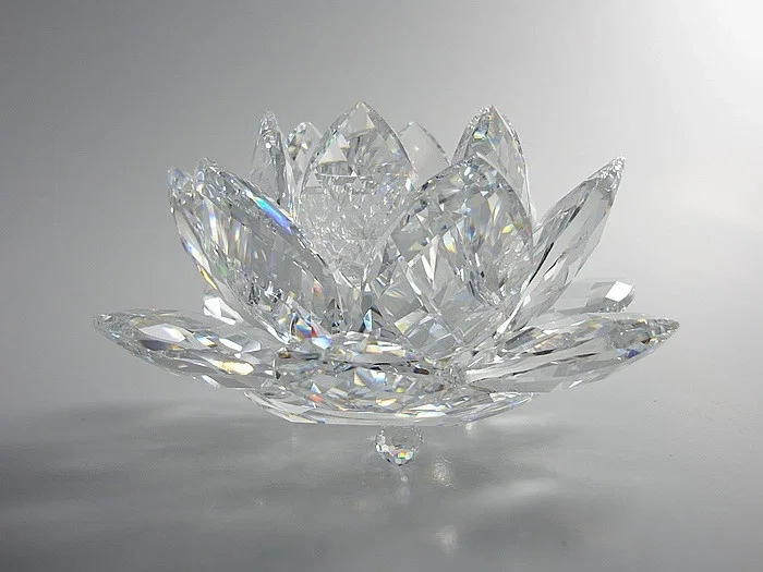 Swarovski Waterlily Candleholder Large by Swarovski Crystal — Crystal