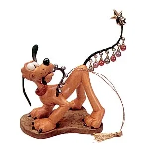 Plutos Christmas Tree Pluto Helps Decorate Ornament by WDCC Disney Classics — Porcelain Figurine
