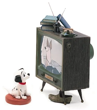 One Hundred and One Dalmatians Lucky And Television by WDCC Disney Classics — Porcelain Figurine