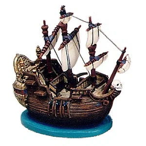 Peter Pan Captain Hook Ship Ornament Jolly Roger Ornament by WDCC Disney Classics — Porcelain Figurine