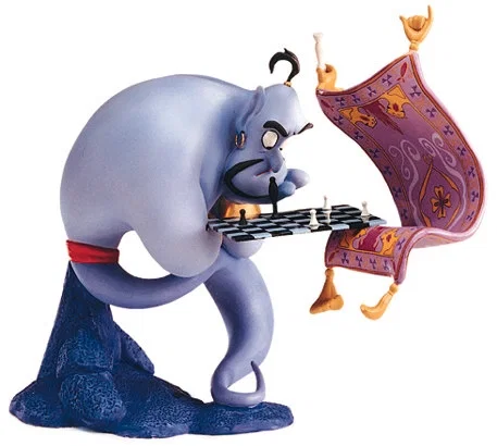 Aladdin Genie I'm Losing To A Rug by WDCC Disney Classics