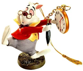 Alice In Wonderland White Rabbit No Time To Say Hello-Goodbye-Ornament by WDCC Disney Classics — Porcelain Figurine