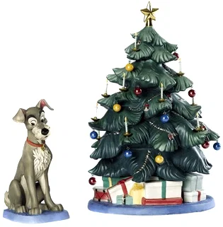 Lady And The Tramp Tramp And Tree At Home For Christmas by WDCC Disney Classics — Porcelain Figurine