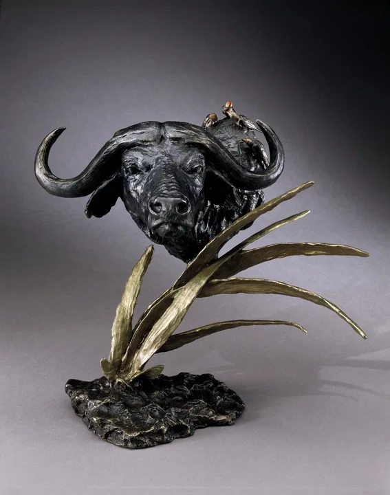 Cape Buffalo by Mark Hopkins — Bronze Sculpture