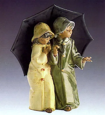 Under The Rain 1978-89 by Lladro — Porcelain Figurine