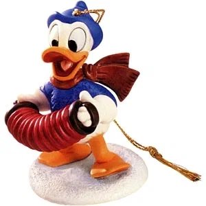 Donald Duck Ornament Fa La La Ornament by WDCC Disney Classics — Porcelain Figurine