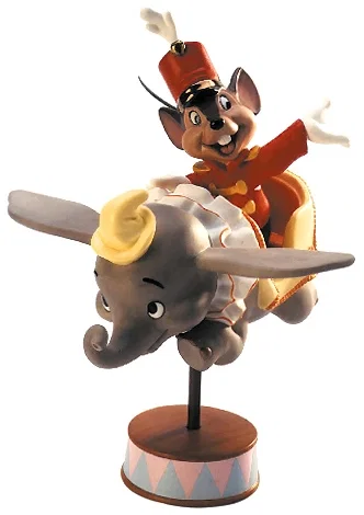 Dumbo Timothy Mouse In Dumbo Ride Flight Over Fantasyland by WDCC Disney Classics — Porcelain Figurine