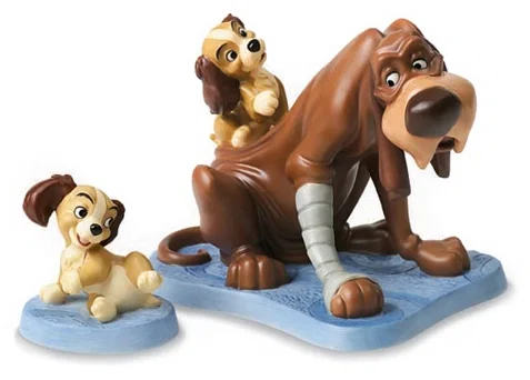 Lady And The Tramp Trust And Puppy Old Dog, New Tricks And Playful Pup by WDCC Disney Classics