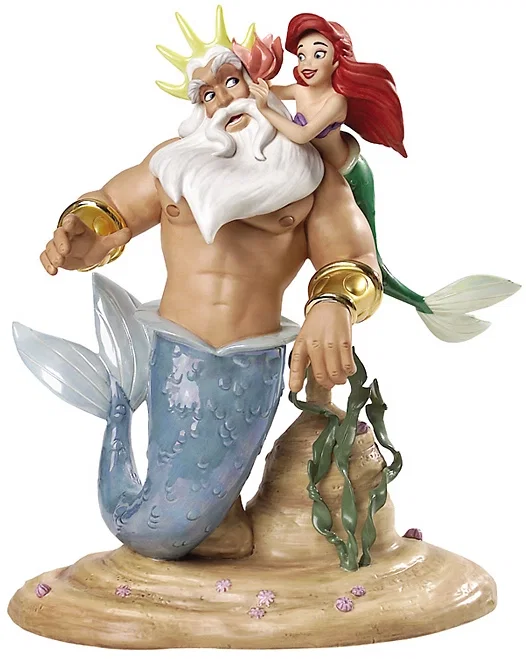 King Triton And Ariel Morning, Daddy From The Little Mermaid by WDCC Disney Classics